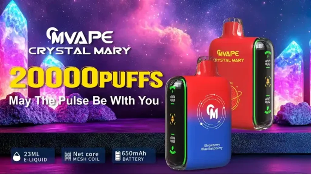 index 1 Crystal Mary Pulse devices on a purple product banner
