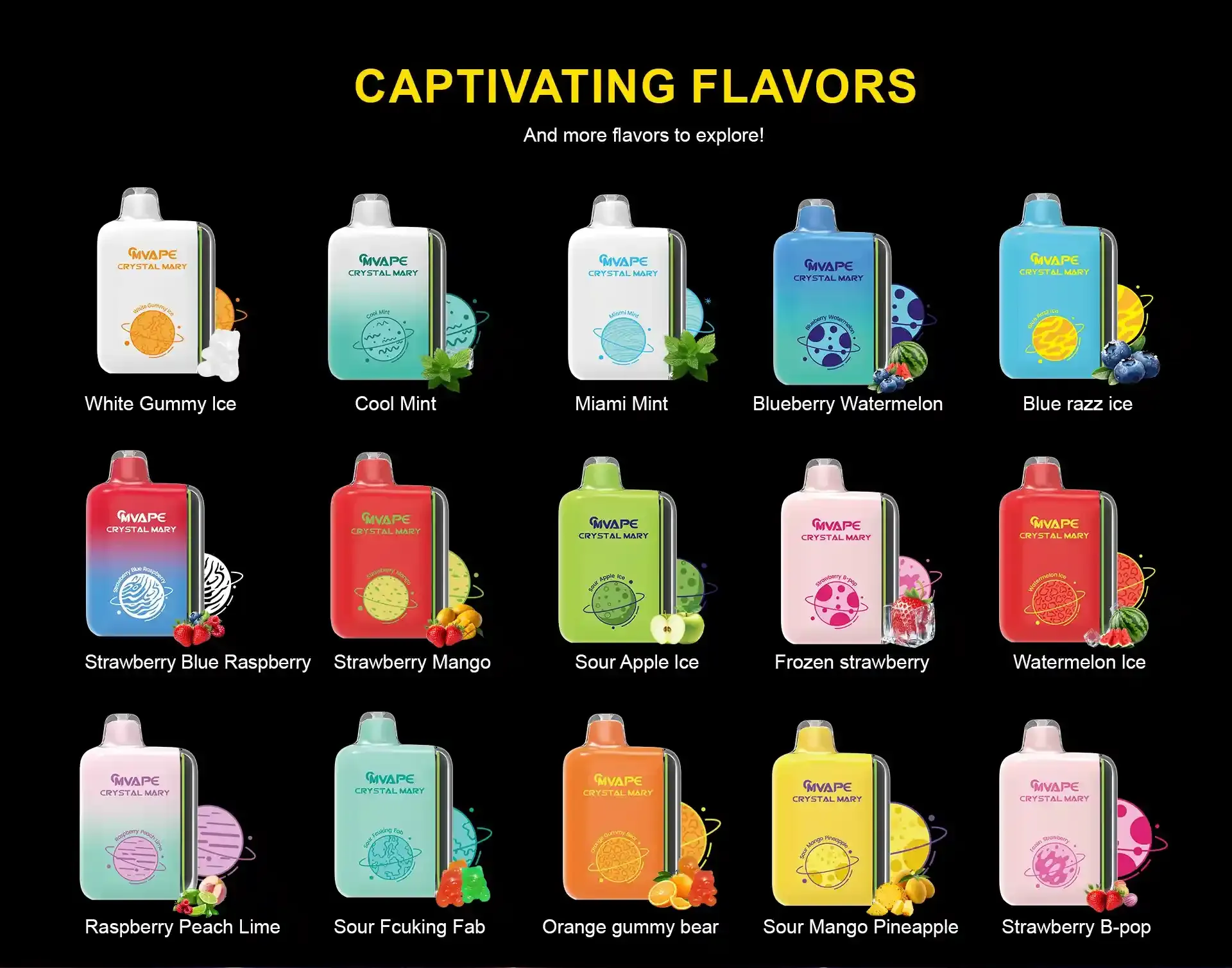 CRYSTAL MARY PULSE 10pcs 7 CRYSTAL MARY PULSE disposable vape product details 5