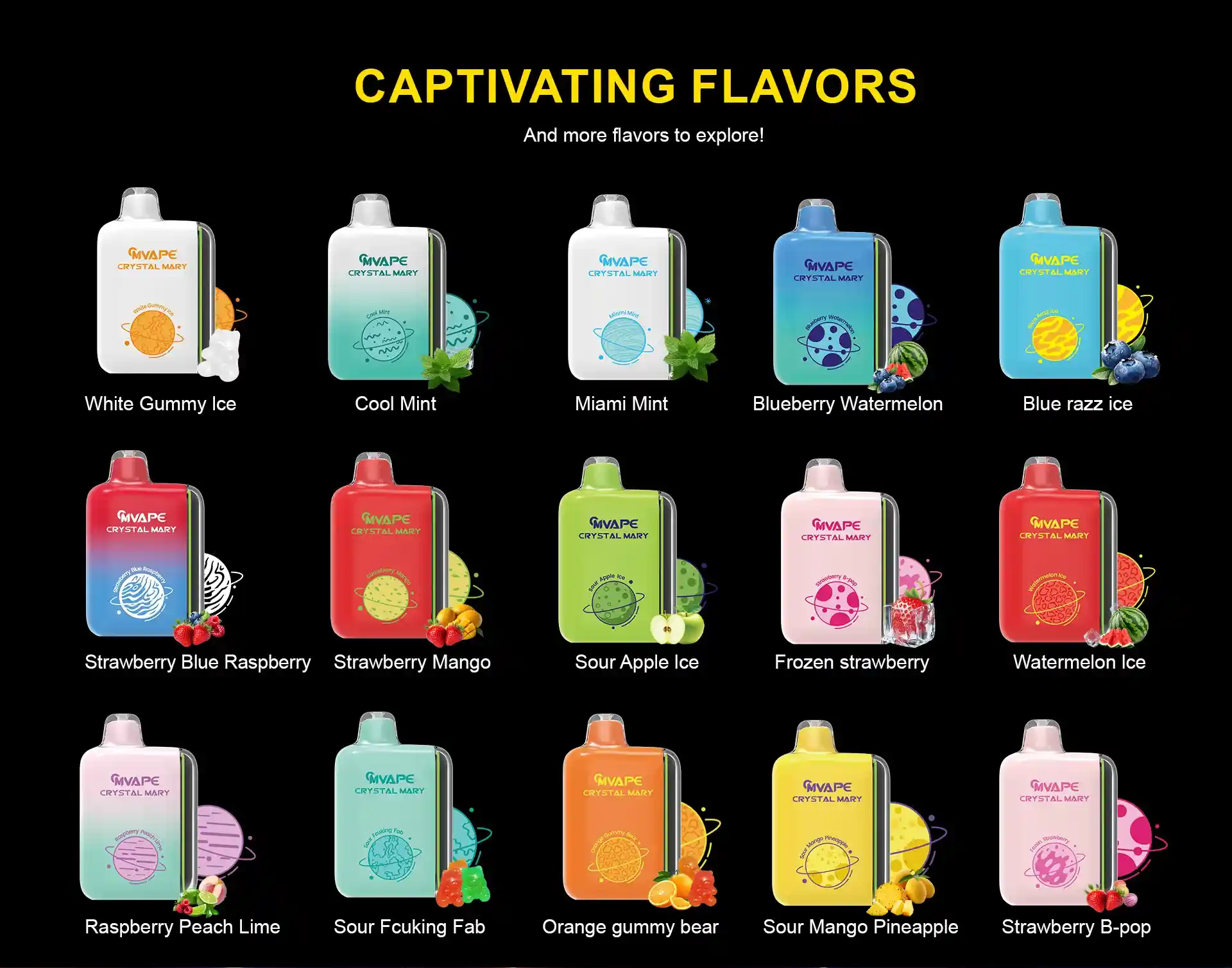 Watermelon Ice CRYSTAL MARY PULSE 7 Crystal Mary Pulse product imagery